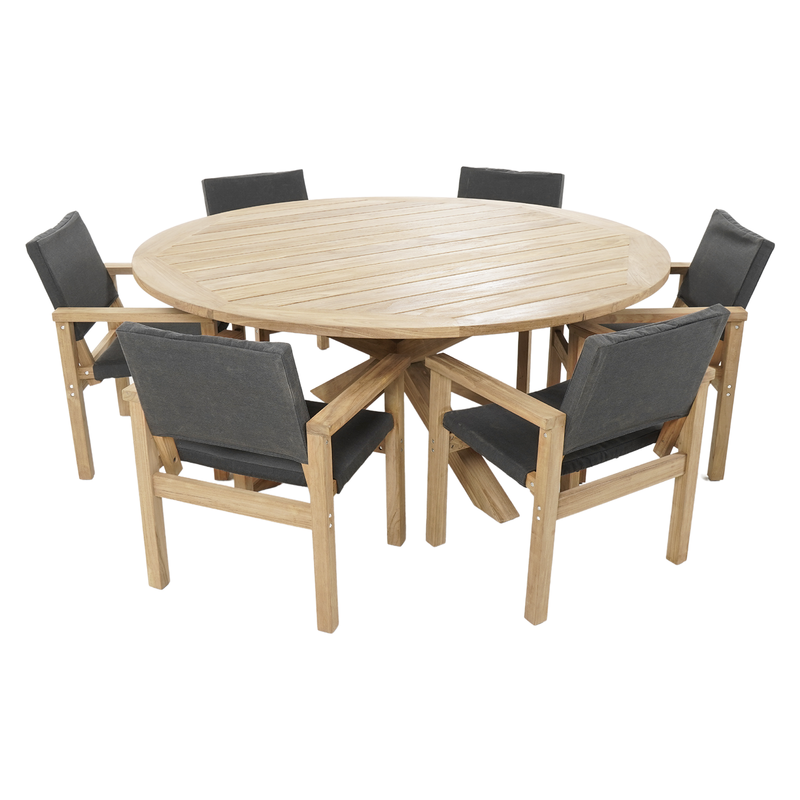 Brisa Outdoor Dining Table & Verano Sling Chair Set
