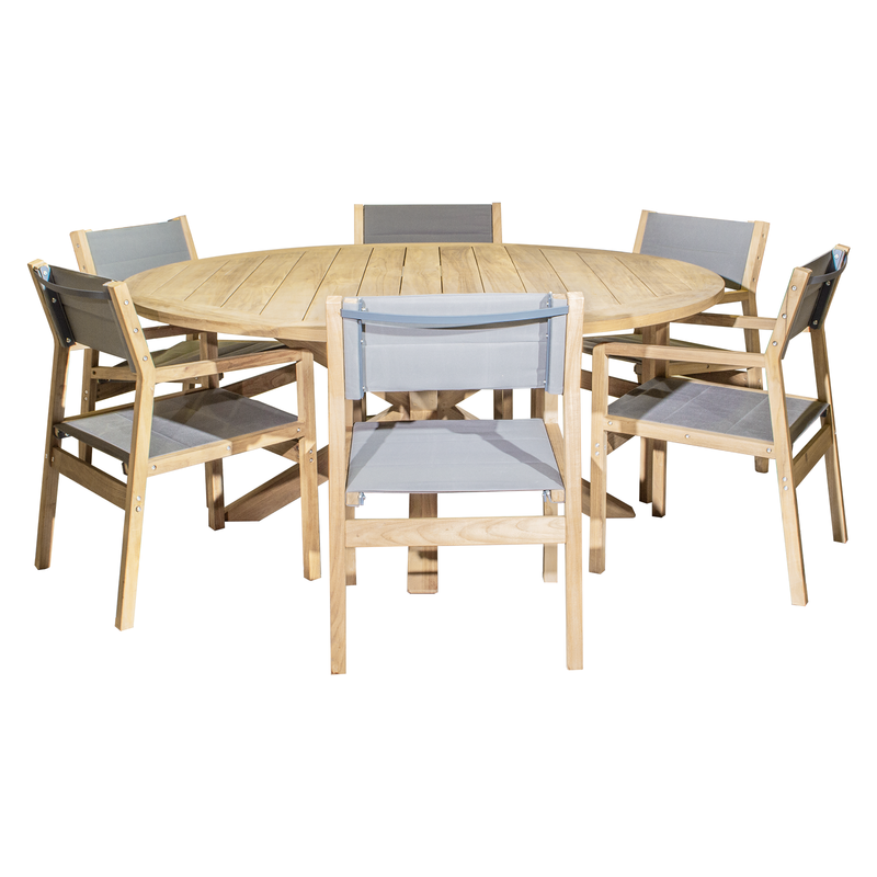 Brisa Outdoor Dining Table & Palma Sling Chair Set